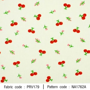 ลายพิมพ์ เชอรี่ดอกไม้มินิมอล