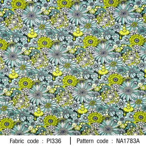 ลายพิมพ์ ดอกกระจายทูโทน