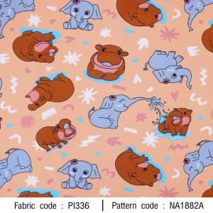 ลายพิมพ์ ฮิปโปน้อยพ่นน้ำ