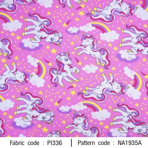 ลายพิมพ์ ม้าก้อนเมฆสายรุ้ง