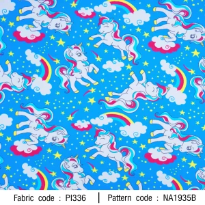 ลายพิมพ์ ม้าก้อนเมฆสายรุ้ง