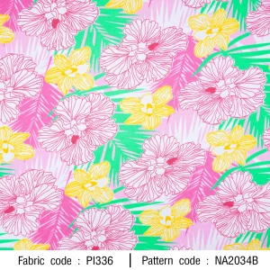 ลายพิมพ์ ดอกชบาลายเส้น