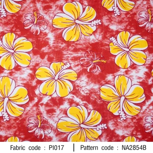 ลายพิมพ์ ชบามัดย้อม