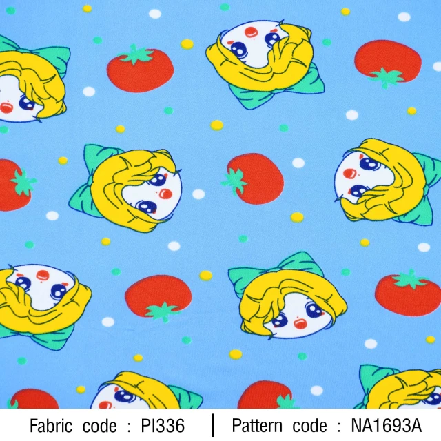 ลายพิมพ์ เด็กผู้หญิงมะเขือเทศ