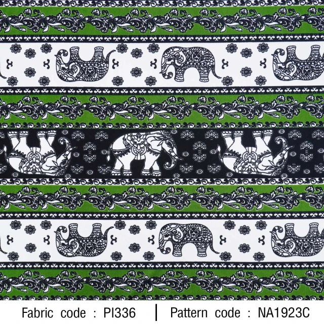 ลายพิมพ์ ช้างดอกไม้