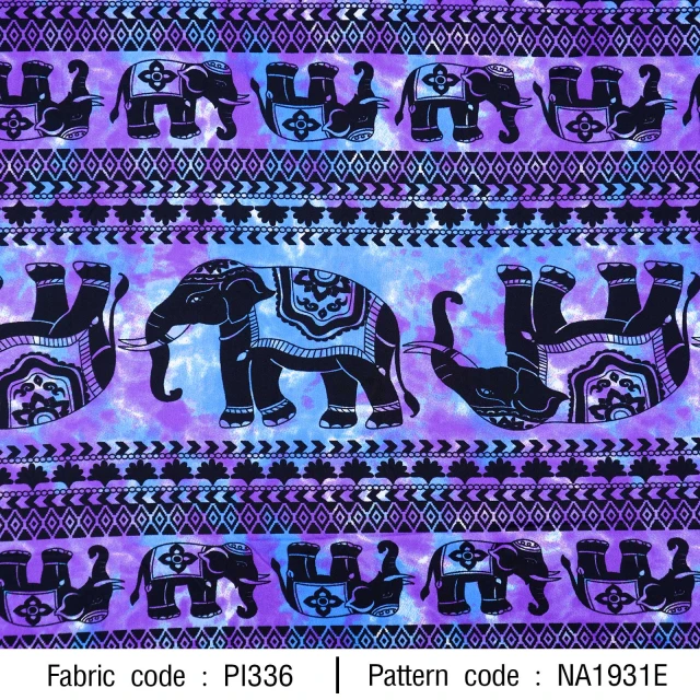 ลายพิมพ์ ช้างมัดย้อม