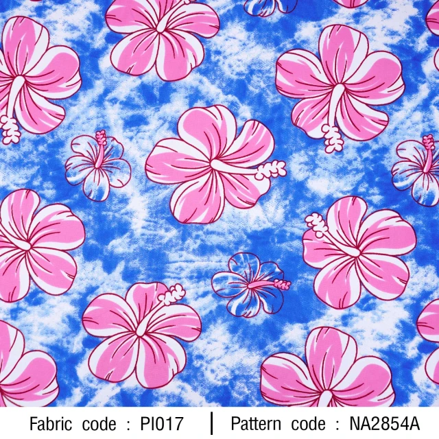 ลายพิมพ์ ชบามัดย้อม