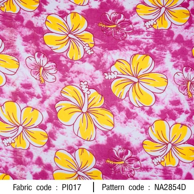 ลายพิมพ์ ชบามัดย้อม