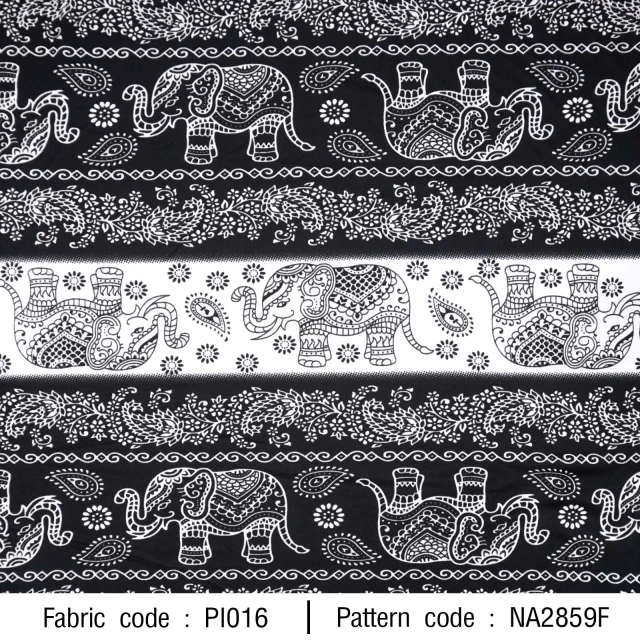 ลายพิมพ์ ช้างพื้นขาว