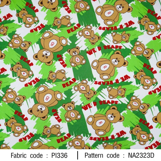 ลายพิมพ์ หมีเล่นสี