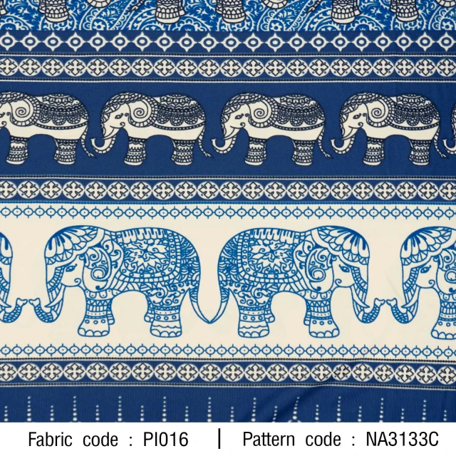 ลายพิมพ์ ช้างสีครีม