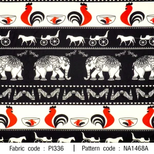 ลายพิมพ์ ช้างม้าไก่งาม