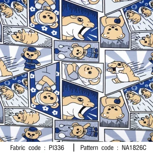 ลายพิมพ์ หมีขนมปังกับฮิปโปน้อย