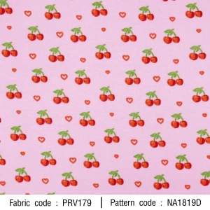 ลายพิมพ์ เชอรี่หัวใจ