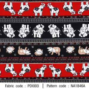 ลายพิมพ์ ช้างสลับฮิปโปน้อย