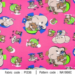 ลายพิมพ์ ฮิปโปช้างแช่กะละมัง