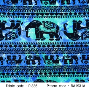 ลายพิมพ์ ช้างมัดย้อม