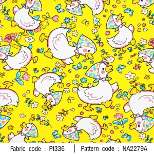 ลายพิมพ์ เป็ดดอกไม้