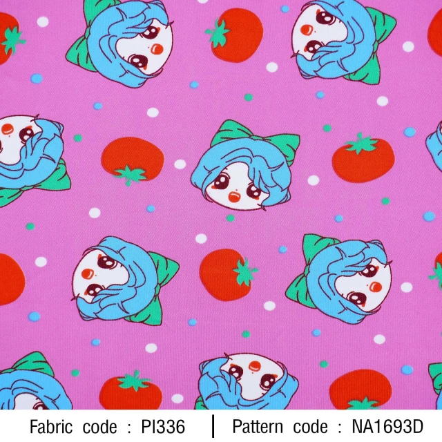 ลายพิมพ์ เด็กผู้หญิงมะเขือเทศ