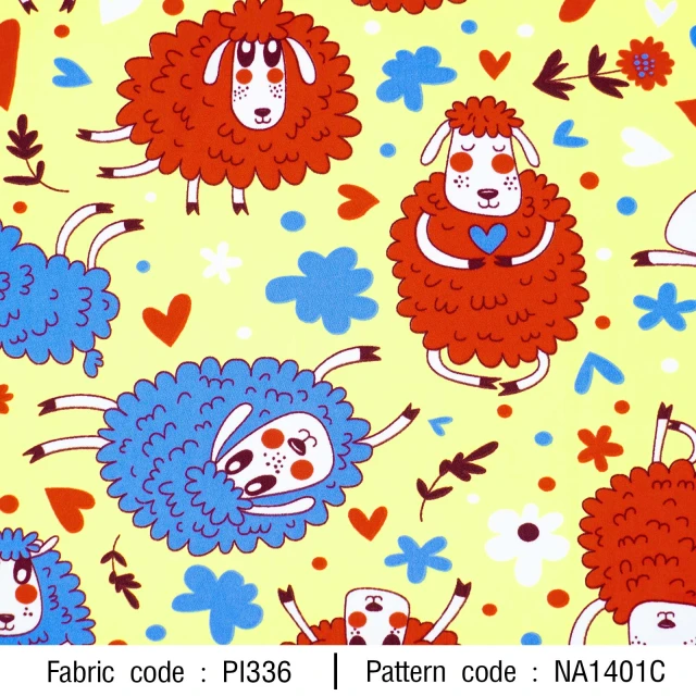 ลายพิมพ์ แกะน่ารัก