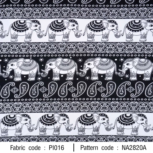 ลายพิมพ์ ช้างพื้นขาว