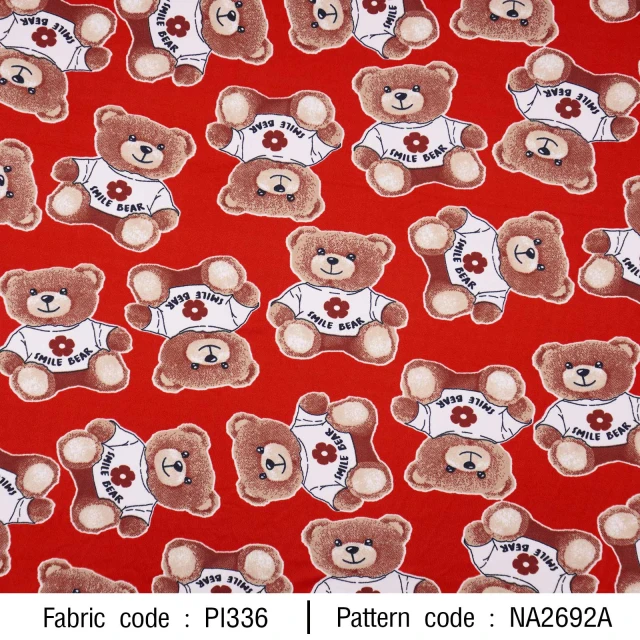 ลายพิมพ์ หมีเสื้อขาว