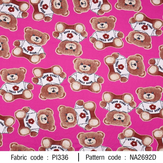 ลายพิมพ์ หมีเสื้อขาว