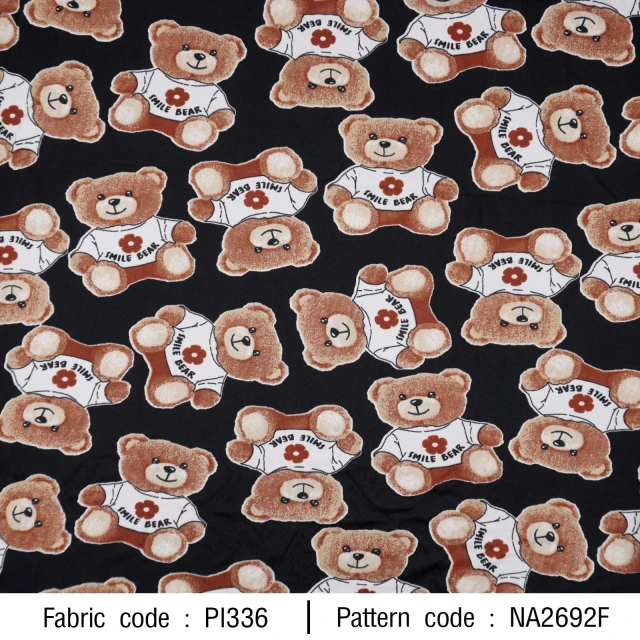 ลายพิมพ์ หมีเสื้อขาว