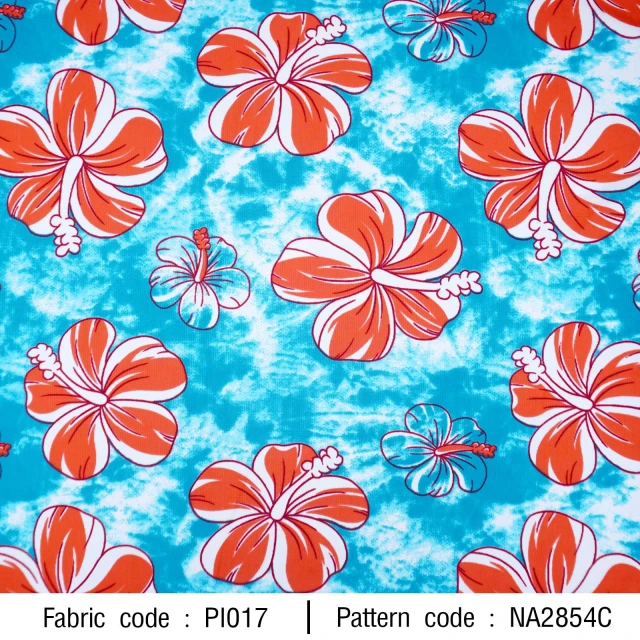 ลายพิมพ์ ชบามัดย้อม