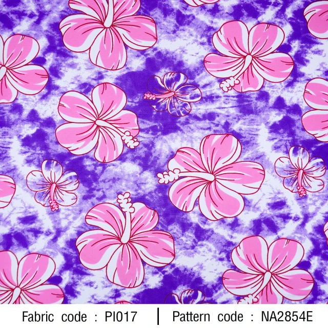 ลายพิมพ์ ชบามัดย้อม