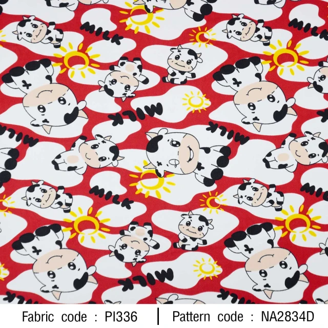 ลายพิมพ์ วัวสดใส